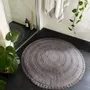 Other bath linens - TAPIS DE BAIN ROND RIMINI, GRIS 100cm 100 % coton, 1800 g/m2 - BY WILLE