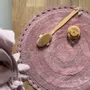 Other bath linens - TAPIS DE BAIN ROND RIMINI, ROSE 100cm 100 % coton, 1800 g/m2 - BY WILLE