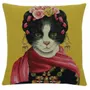Fabric cushions - Tapestry cat cushion (FRIDA KAHLO) - ROLANDE DU DREUILH  LACE JEWEL