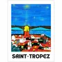 Poster - Saint-Tropez Art Poster - AMANDINE REALE CREATIVE ARTIST