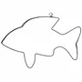 Children's bedrooms - Wire Wall Decoration\" Fish Silhouette\ "” - to pin - BIJOUX DE MUR