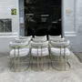 Chaises pour collectivités - Petite chaise Salle à manger JULIUS, pied fer laqué noir, assise tissu - DUISTT