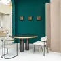 Chaises pour collectivités - Petite chaise Salle à manger JULIUS, pied fer laqué noir, assise tissu - DUISTT