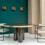 Chaises pour collectivités - Petite chaise Salle à manger JULIUS, pied fer laqué noir, assise tissu - DUISTT