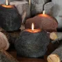 Candles - FOREST ESSENCE PINE WOOD CANDLE AND SUPPORT SET COLLECTION - CERABELLA SL