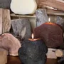 Candles - FOREST ESSENCE PINE WOOD CANDLE AND SUPPORT SET COLLECTION - CERABELLA SL