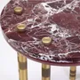 Tables pour hôtels - Table d'appoint ronde Ipanema Pieds laiton & Plateau en chêne naturel - DUISTT