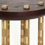 Tables pour hôtels - Table d'appoint ronde Ipanema Pieds laiton & Plateau en chêne naturel - DUISTT