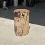 Other tables - Brown and black petrified wood side table H35 D27 - 3333 - OFFICE OBJETS
