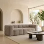 Sofas - ASTANA Bouclette Taupe Sofa - EMPREINTE DU TEMPS