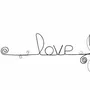 Other wall decoration - Fleur de Lys - "Love" - ​​Wire wall decoration - BIJOUX DE MUR