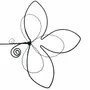 Other wall decoration - Fleur de Lys - "Love" - ​​Wire wall decoration - BIJOUX DE MUR