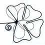 Other wall decoration - Clover Flower - "Happiness" - Wire Wall Decoration - BIJOUX DE MUR