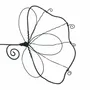 Other wall decoration - Ginkgo Flower - "Namaste" - Wire Wall Decoration - BIJOUX DE MUR
