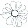 Other wall decoration - Daisy Flower - "Welcome" - Wire Wall Decor - BIJOUX DE MUR