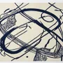 Contemporary carpets - Orbit of Expression Navy Blue Ivory Modern Handmade Area Rug - NUZRAT CARPET EMPORIOUM
