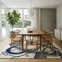 Contemporary carpets - Orbit of Expression Navy Blue Ivory Modern Handmade Area Rug - NUZRAT CARPET EMPORIOUM
