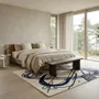 Contemporary carpets - Orbit of Expression Navy Blue Ivory Modern Handmade Area Rug - NUZRAT CARPET EMPORIOUM