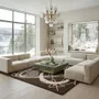 Contemporary carpets - Orbit of Expression Dark Brown Ivory Modern Handmade Area Rug - NUZRAT CARPET EMPORIOUM