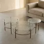 Tables basses - TRIO de tables basses en verre bullé - EMPREINTE DU TEMPS