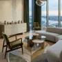 Contemporary carpets - Modern Botanica Leaf Rug — Sage Harvest Area Rug - NUZRAT CARPET EMPORIOUM
