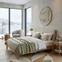 Contemporary carpets - Modern Botanica Leaf Rug — Sage Harvest Area Rug - NUZRAT CARPET EMPORIOUM
