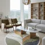 Contemporary carpets - Modern Botanica Leaf Rug — Sage Harvest Area Rug - NUZRAT CARPET EMPORIOUM