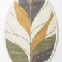Contemporary carpets - Modern Botanica Leaf Rug — Sage Harvest Area Rug - NUZRAT CARPET EMPORIOUM