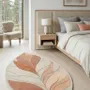 Contemporary carpets - Modern Botanica Leaf Rug — Desert sand Area Rug - NUZRAT CARPET EMPORIOUM