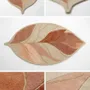 Contemporary carpets - Modern Botanica Leaf Rug — Desert sand Area Rug - NUZRAT CARPET EMPORIOUM