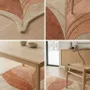 Contemporary carpets - Modern Botanica Leaf Rug — Desert sand Area Rug - NUZRAT CARPET EMPORIOUM