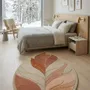 Contemporary carpets - Modern Botanica Leaf Rug — Desert sand Area Rug - NUZRAT CARPET EMPORIOUM