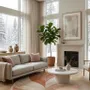 Contemporary carpets - Modern Botanica Leaf Rug — Desert sand Area Rug - NUZRAT CARPET EMPORIOUM