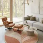 Contemporary carpets - Modern Botanica Leaf Rug — Desert sand Area Rug - NUZRAT CARPET EMPORIOUM