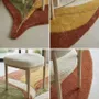 Contemporary carpets - Modern Botanica Leaf Rug — Earthen Harvest Area Rug - NUZRAT CARPET EMPORIOUM