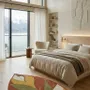 Contemporary carpets - Modern Botanica Leaf Rug — Earthen Harvest Area Rug - NUZRAT CARPET EMPORIOUM