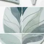 Contemporary carpets - Modern Botanica Leaf Rug — Ethereal Ocean Area Rug - NUZRAT CARPET EMPORIOUM