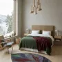 Contemporary carpets - Modern Botanica Leaf Rug — Midnight Forest Area Rug - NUZRAT CARPET EMPORIOUM