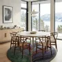 Contemporary carpets - Modern Botanica Leaf Rug — Midnight Forest Area Rug - NUZRAT CARPET EMPORIOUM