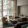 Contemporary carpets - Modern Botanica Leaf Rug — Midnight Forest Area Rug - NUZRAT CARPET EMPORIOUM