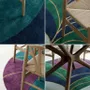 Contemporary carpets - Modern Botanica Leaf Rug — Royal Verdant Area Rug - NUZRAT CARPET EMPORIOUM