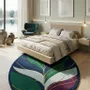 Contemporary carpets - Modern Botanica Leaf Rug — Royal Verdant Area Rug - NUZRAT CARPET EMPORIOUM