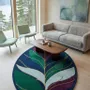 Contemporary carpets - Modern Botanica Leaf Rug — Royal Verdant Area Rug - NUZRAT CARPET EMPORIOUM
