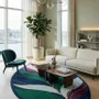 Contemporary carpets - Modern Botanica Leaf Rug — Royal Verdant Area Rug - NUZRAT CARPET EMPORIOUM