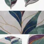 Contemporary carpets - Modern Botanica Leaf Rug — Twilight Flora Area Rug - NUZRAT CARPET EMPORIOUM