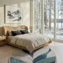 Contemporary carpets - Modern Botanica Leaf Rug — Twilight Flora Area Rug - NUZRAT CARPET EMPORIOUM