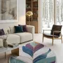 Contemporary carpets - Modern Botanica Leaf Rug — Twilight Flora Area Rug - NUZRAT CARPET EMPORIOUM