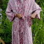 Vêtements de nuit - Peignoir kimono long Poppy Forest, fabriqué en tissu Liberty - LIME TREE DESIGN