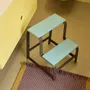 Tabourets - Step Tabouret Bleu/Marron - HÜBSCH