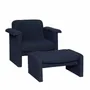 Chaises longues - Softy Fauteuil lounge Bleu foncé (set de 2) - HÜBSCH